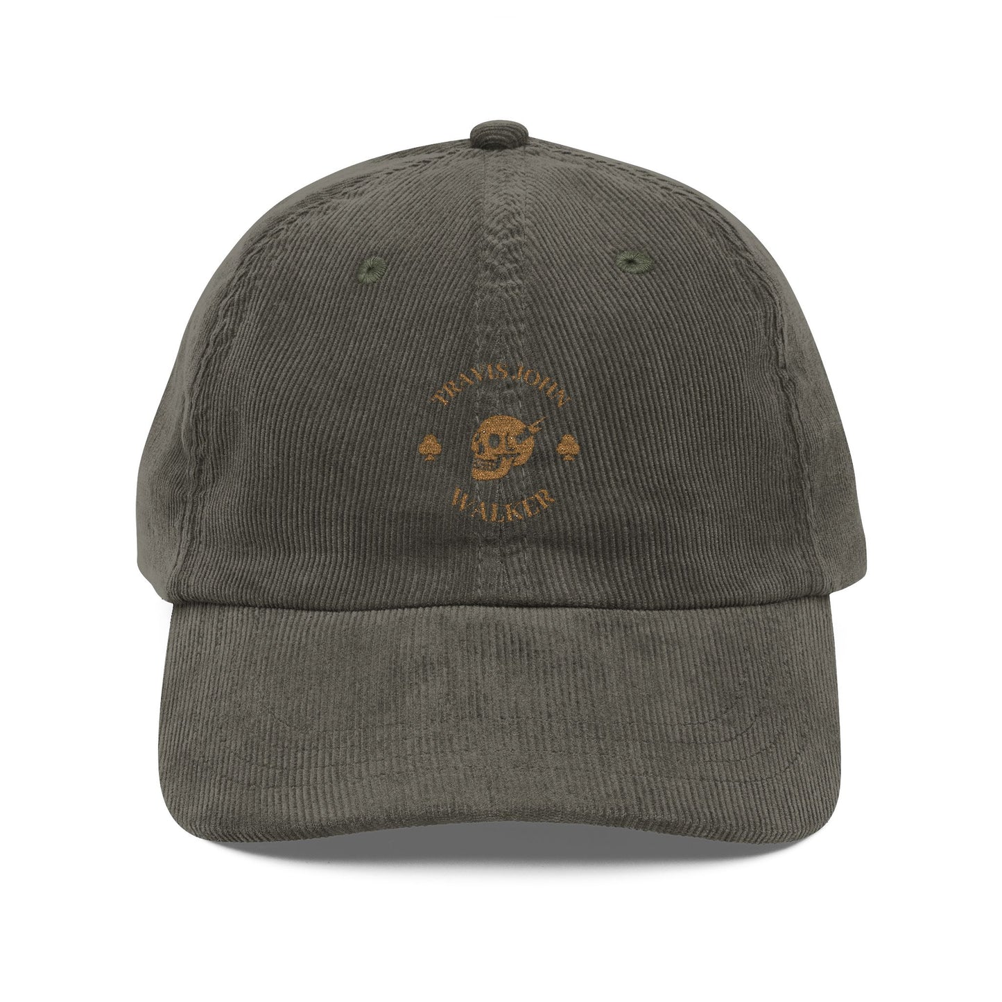 Travis John Walker Music Skull Corduroy Cap